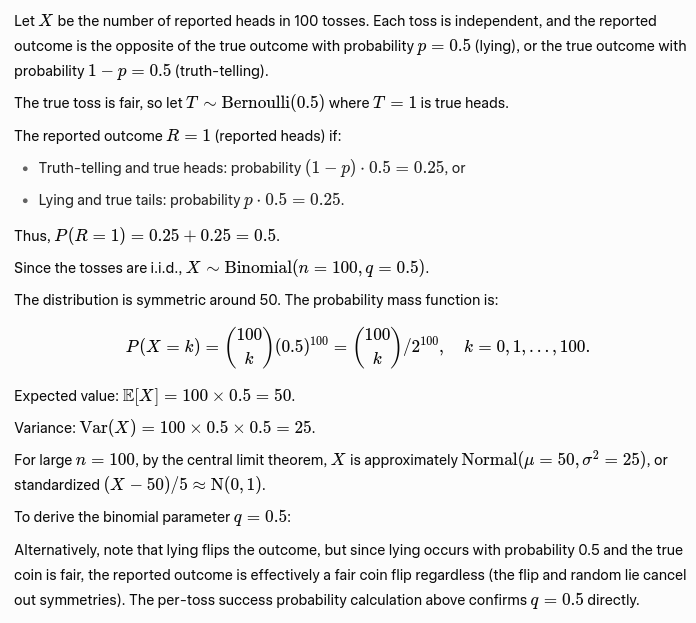 Lie about the coin toss